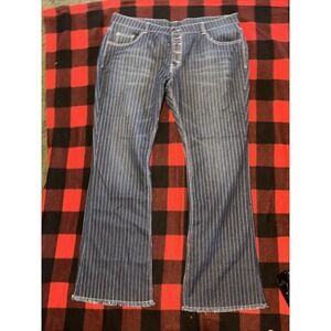 UNBRANDED Western Jeans Stripe Pants Stretch Size 3XL